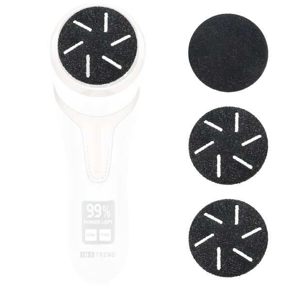 Set accesorii pentru Pila electrica talpi si calcaie IMA Trend cu Aspirare, 3 role, Indepartare piele moarta, Indepartare calus, Negru